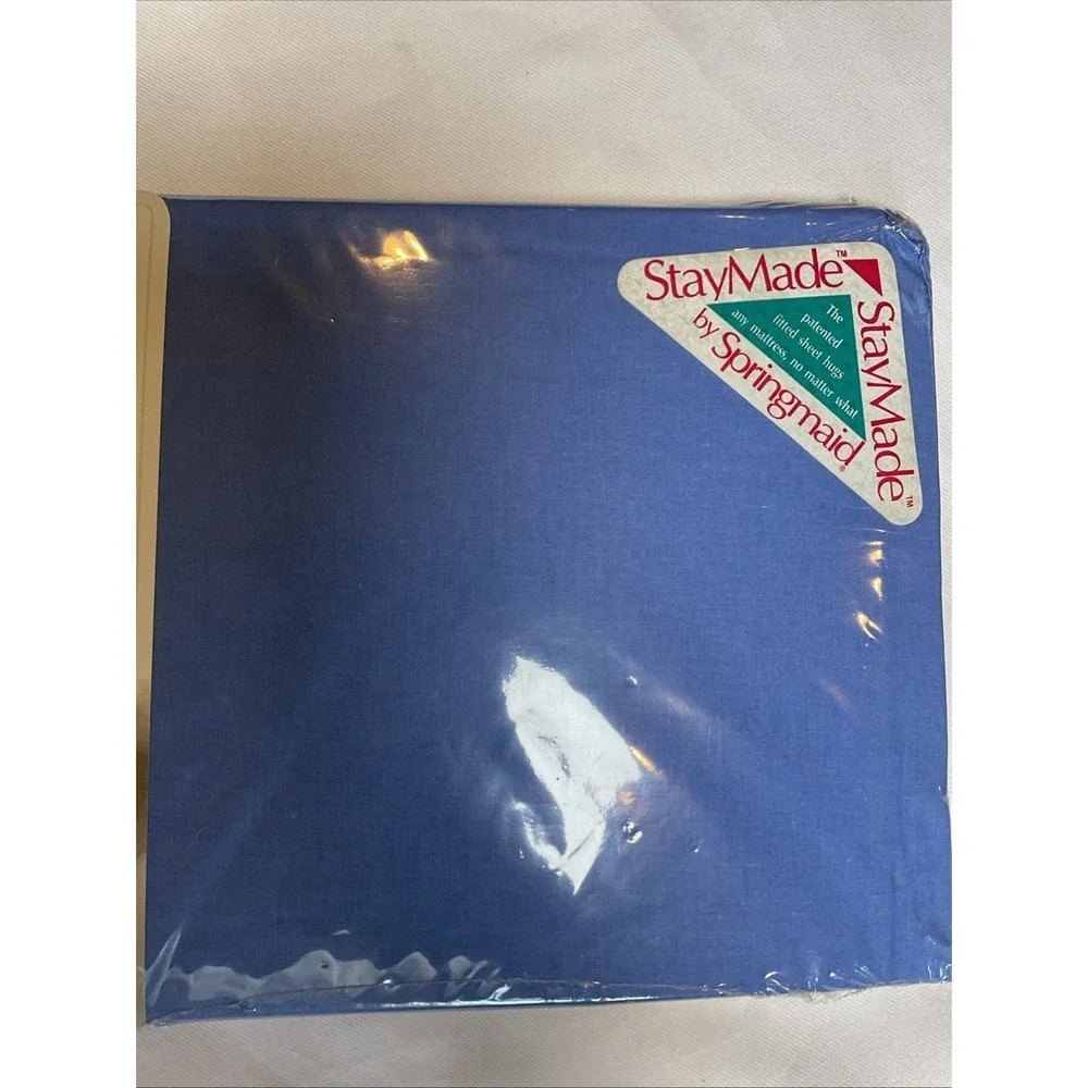 Stay made By Springmaid 100%‎ Cotton Percale Twin Fitted Sheet Malibu Blue